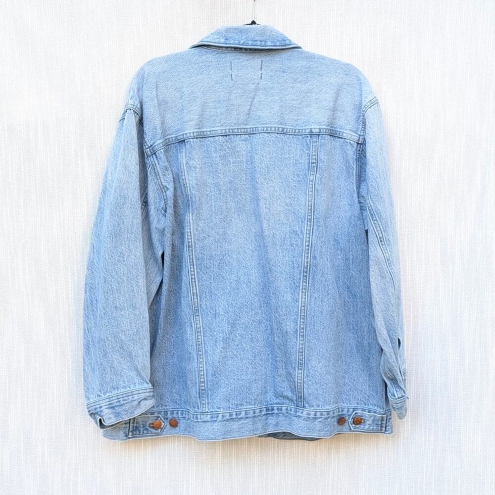 Madewell The Oversized Trucker Jean Jacket in Kelson Wash Womens XL Blue Denim - Picture 3 of 11